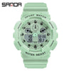 Dual Movement Electronic Resin Outdoor Leisure Sports Waterproof Round Dial Youth Watch