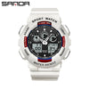 Dual Movement Electronic Resin Outdoor Leisure Sports Waterproof Round Dial Youth Watch