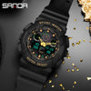 Dual Movement Electronic Resin Outdoor Leisure Sports Waterproof Round Dial Youth Watch