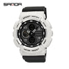 Dual Movement Electronic Resin Outdoor Leisure Sports Waterproof Round Dial Youth Watch