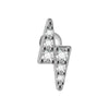 Ear Bone Stud And Chain Earrings Copper Inlaid White Blue Zircon Stainless Steel