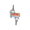 Ear Bone Stud And Chain Earrings Copper Inlaid White Blue Zircon Stainless Steel