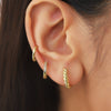 Ear Buckle Artificial Crystal Geometric Electroplating Simple Light Luxury Highend