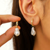 Ear Buckle Artificial Crystal Geometric Electroplating Simple Light Luxury Highend