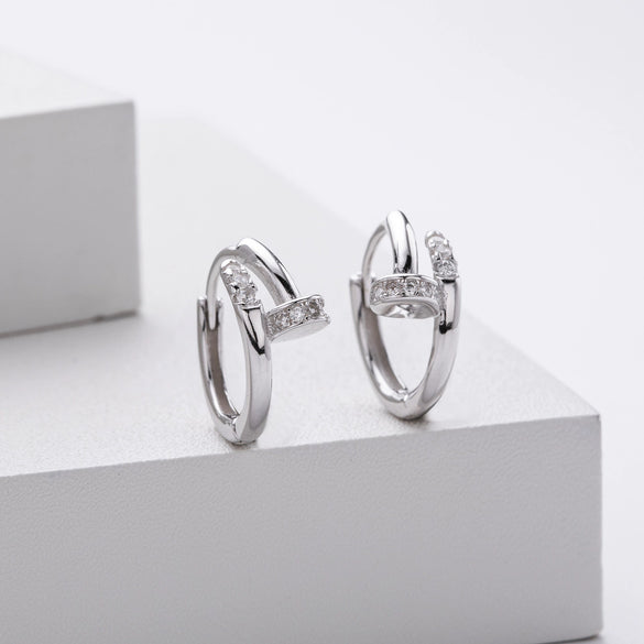 Ear Buckle Jewelry Women S925 Sterling Silver Geometric Electroplated