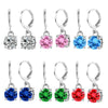 Ear Buckle Set Copper Inlaid Zircon Light Luxury Geometric Style Women's