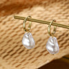 Ear Buckle Set Copper Inlaid Zircon Light Luxury Geometric Style Women's