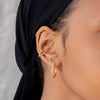 Ear Clip Earrings Zirconia Geometric Light Luxury Style