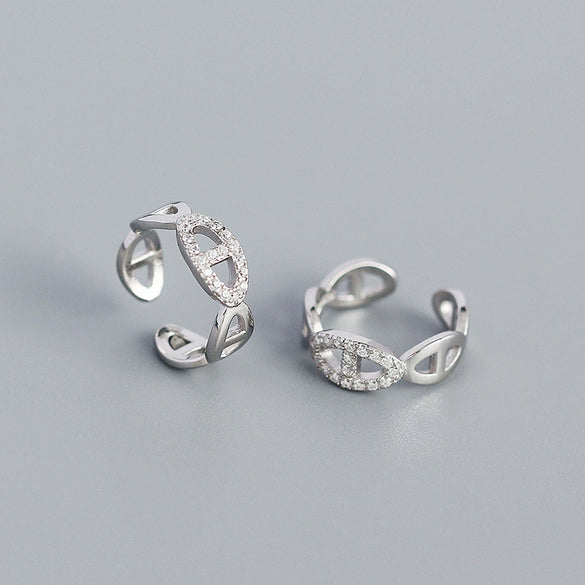 Ear Clip 925 Silver Geometric Electroplating Jewelry