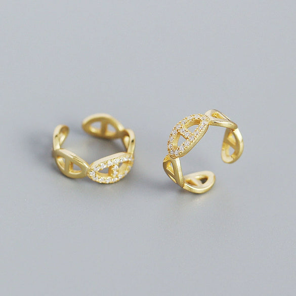 Ear Clip 925 Silver Geometric Electroplating Jewelry