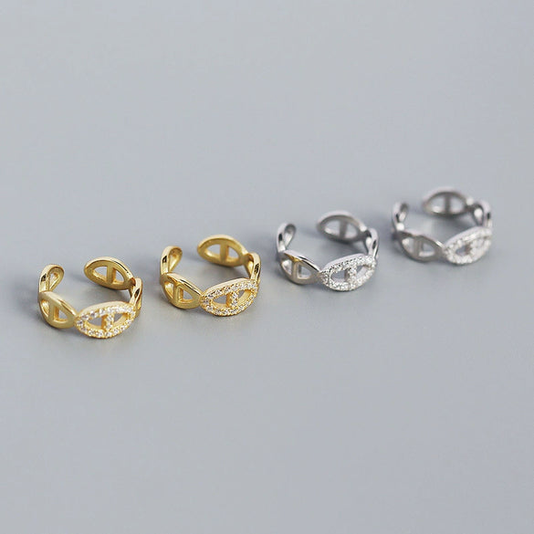 Ear Clip 925 Silver Geometric Electroplating Jewelry