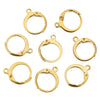 Ear Clips Stainless Steel Electroplated Round Geometric Glossy Earring Accessories