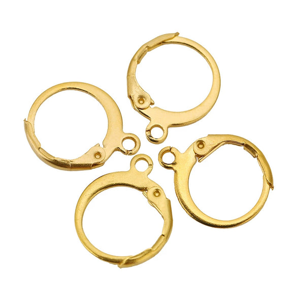 Ear Clips Stainless Steel Electroplated Round Geometric Glossy Earring Accessories