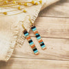 Ear Jewelry Resin Wood Multicolor Gold Foil Geometric Electroplating Earrings