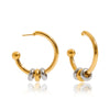 Ear Jewelry Stainless Steel Geometric Cshaped Gold And Silver Color Matching Electroplated For Women