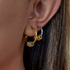 Ear Jewelry Stainless Steel Geometric Cshaped Gold And Silver Color Matching Electroplated For Women