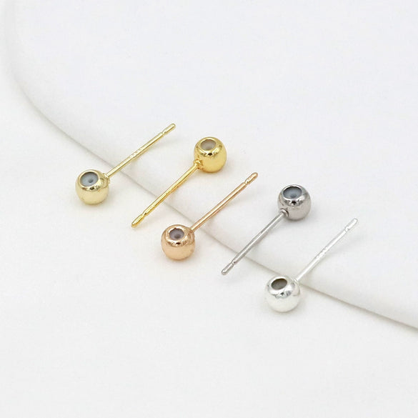 Ear Needle Earrings Copper 925 Silver 14K Gold Plated Natural Style Diy Accessories