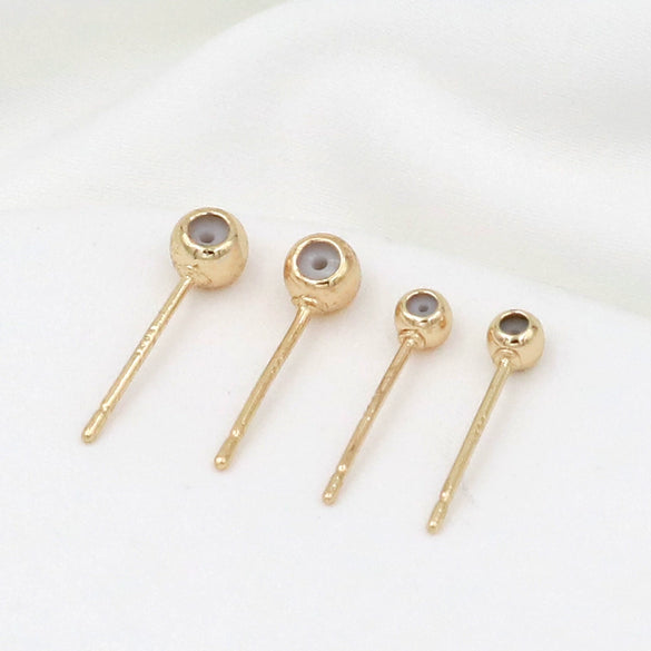Ear Needle Earrings Copper 925 Silver 14K Gold Plated Natural Style Diy Accessories