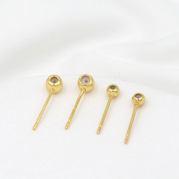 Ear Needle Earrings Copper 925 Silver 14K Gold Plated Natural Style Diy Accessories