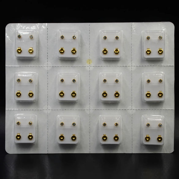 Ear Piercing Gun Set Simple Geometric Style 24K Real Gold Plated Suitable For Adults And Children