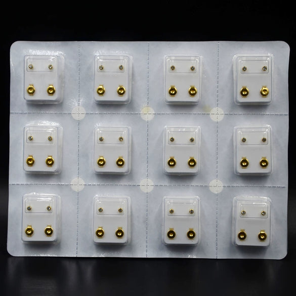 Ear Piercing Gun Set Simple Geometric Style 24K Real Gold Plated Suitable For Adults And Children