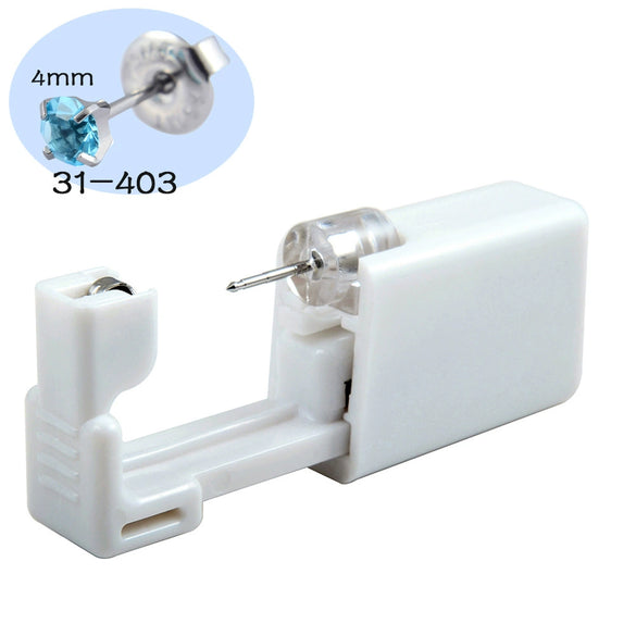 Ear Piercing Tool Ear Stud Gun 316L Stainless Steel Geometric Electroplated