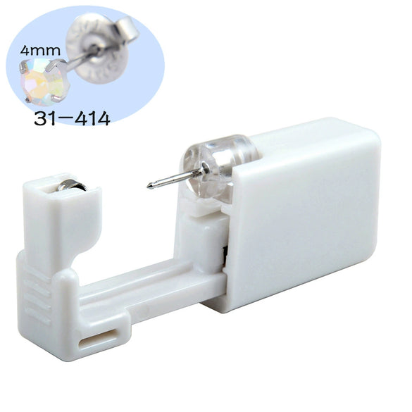 Ear Piercing Tool Ear Stud Gun 316L Stainless Steel Geometric Electroplated