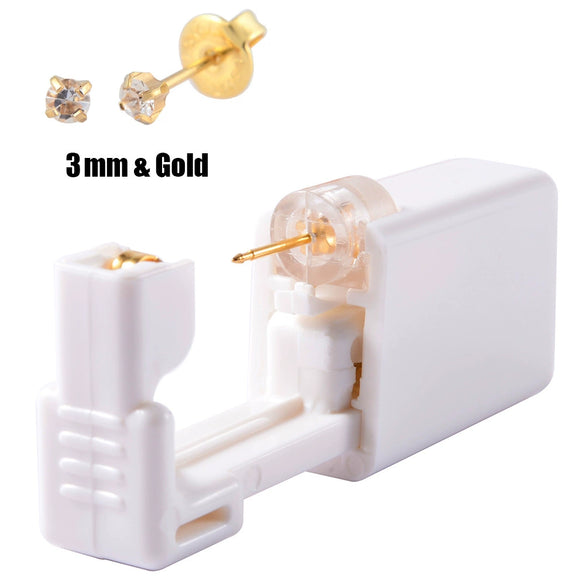 Ear Piercing Tool Ear Stud Gun 316L Stainless Steel Geometric Electroplated