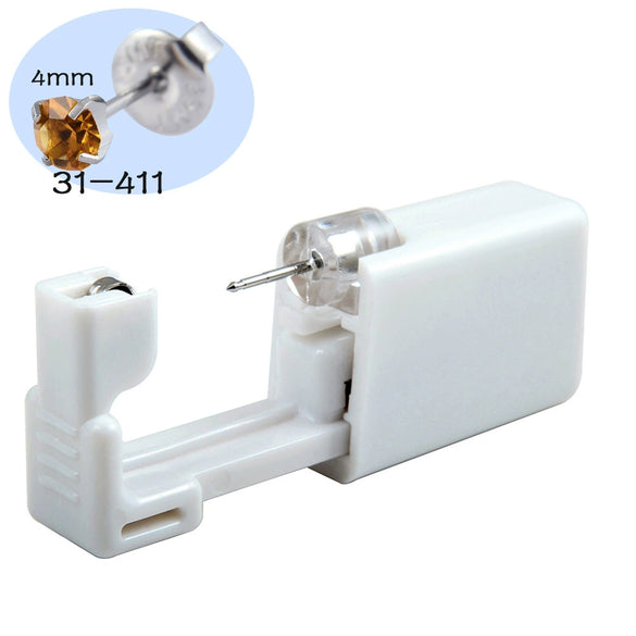 Ear Piercing Tool Ear Stud Gun 316L Stainless Steel Geometric Electroplated