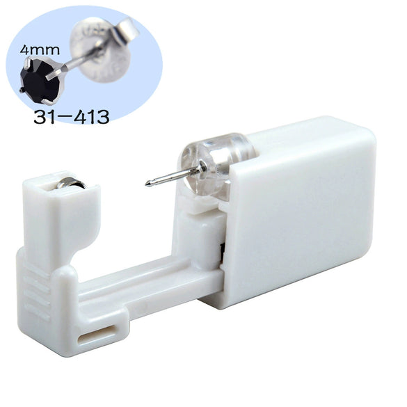 Ear Piercing Tool Ear Stud Gun 316L Stainless Steel Geometric Electroplated