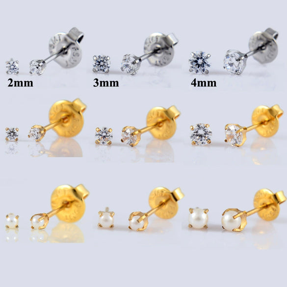 Ear Piercing Tool With 316L Stainless Steel Pearl Earrings