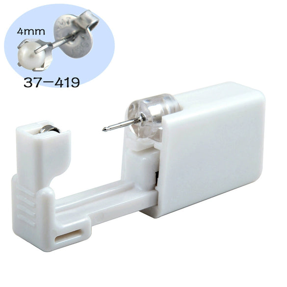 Ear Piercing Tool With 316L Stainless Steel Pearl Earrings