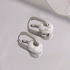 Ear Ring Agate Jade Titanium Steel Ushape Polished Unisex Simple Antique Internet Popular