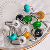 Ear Ring Agate Jade Titanium Steel Ushape Polished Unisex Simple Antique Internet Popular