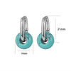 Ear Ring Agate Jade Titanium Steel Ushape Polished Unisex Simple Antique Internet Popular