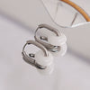 Ear Ring Agate Jade Ushape Stainless Steel Polishing Simple Antique Unisex