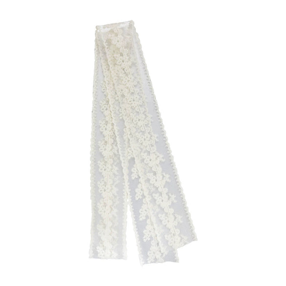 Early Spring Accessories Retro Lace Silk Scarf Headband Geometric Pattern Versatile Decorative Ribbon Headband Belt