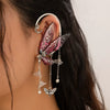 Earring Alloy Resin Imitation Pearl Acrylic Butterfly Contour Electroplated