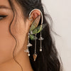 Earring Alloy Resin Imitation Pearl Acrylic Butterfly Contour Electroplated