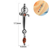 Earring Bat Wing Zircon Copper Inlaid Heart Shaped Stainless Steel Geometric Pattern