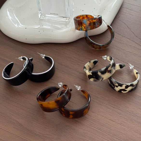 Earrings Acetic Acid Geometric Light Luxury Handmade