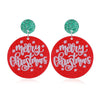Earrings Acrylic Geometric Christmas Hat Rainbow Christmas Tree Stylish Design For Women