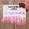 Earrings Acrylic Geometric Heart Shape Handmade For Women