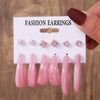 Earrings Acrylic Geometric Heart Shape Handmade For Women