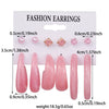 Earrings Acrylic Geometric Heart Shape Handmade For Women