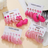 Earrings Acrylic Geometric Heart Shape Handmade For Women