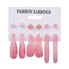 Earrings Acrylic Geometric Heart Shape Handmade For Women