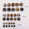 Earrings Alloy And Cloth Leopard Print Round Diy Jewelry Accessories