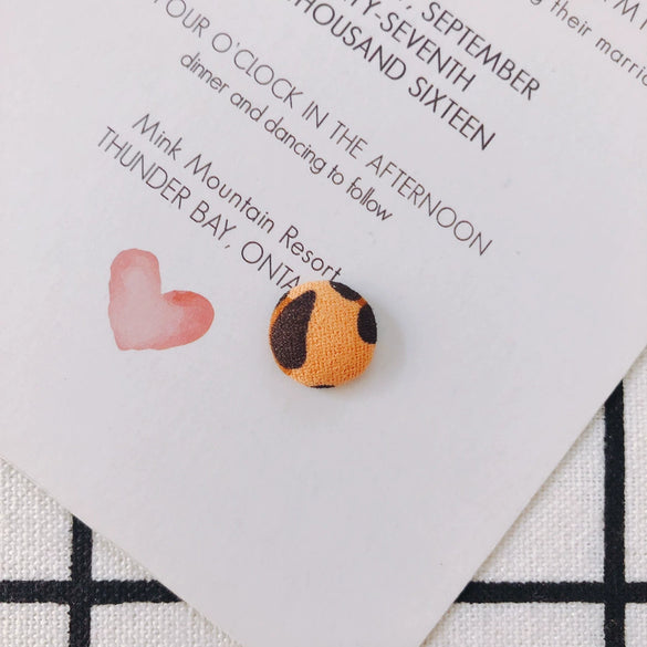 Earrings Alloy And Cloth Leopard Print Round Diy Jewelry Accessories