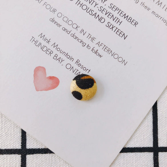 Earrings Alloy And Cloth Leopard Print Round Diy Jewelry Accessories